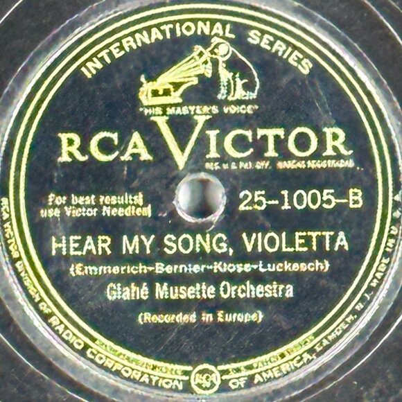 Glahe Musette Orchestra Bartender Polka 10in 78 RPM RCA Victor 25-1005 - Picture 3 of 4